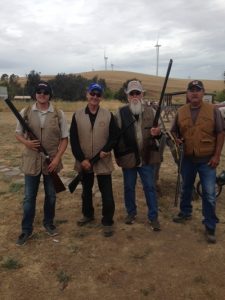 (Left to Right) Foundation Assistant Executive Director, Shane Rucker and Board Member, Jerry Neil Paul, were paired together with UA Local 343 Plumbers, Paul Shultz and John Hernandez. The team had a great time shooting sporting clays while supporting the great cause!
